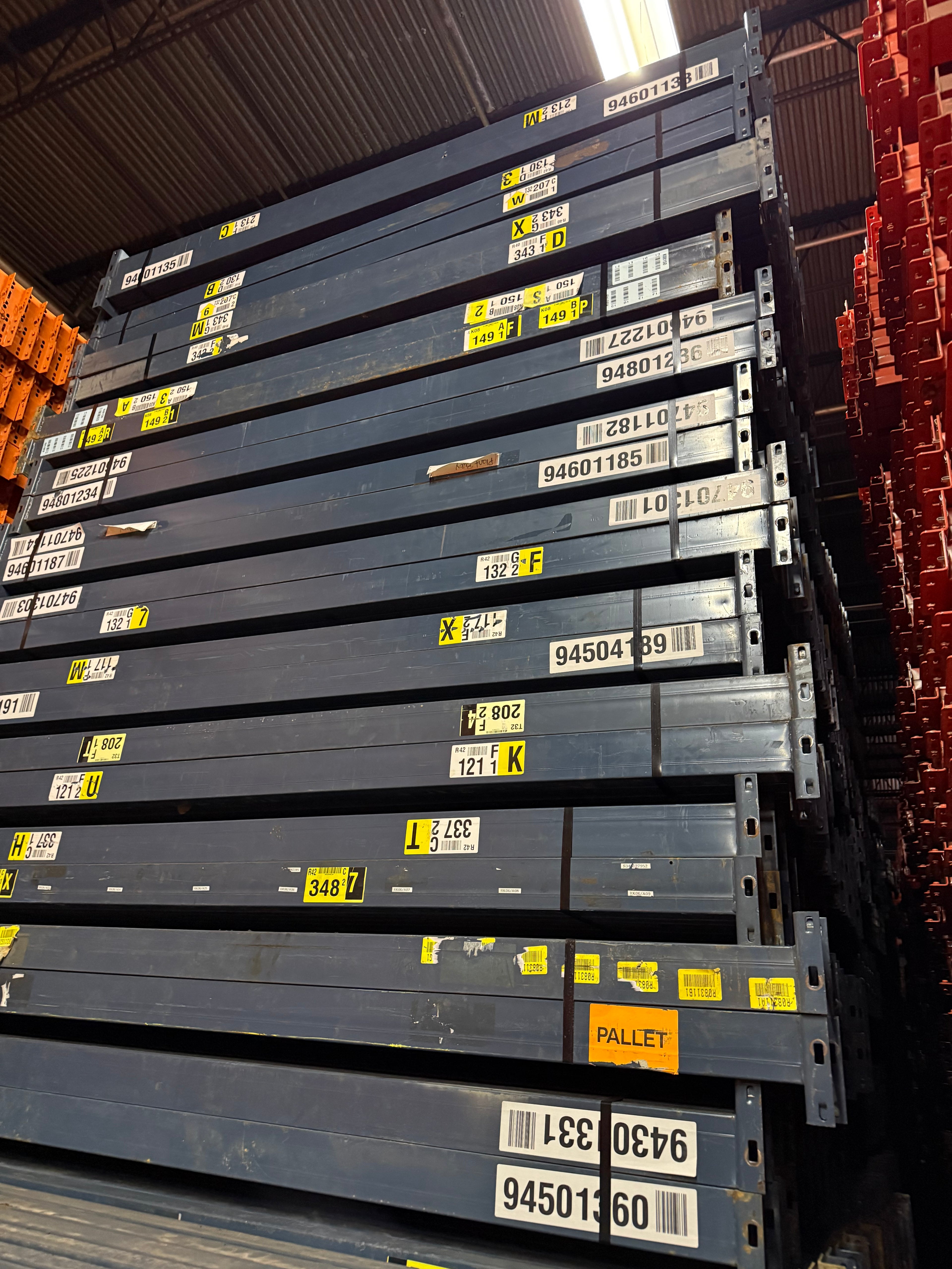 T-Bolt Pallet Rack Beams